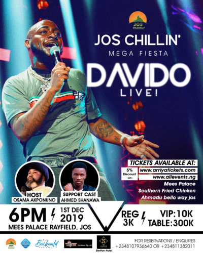 Jos Chillin’ Mega Fiesta Returns With Davido Live! 1