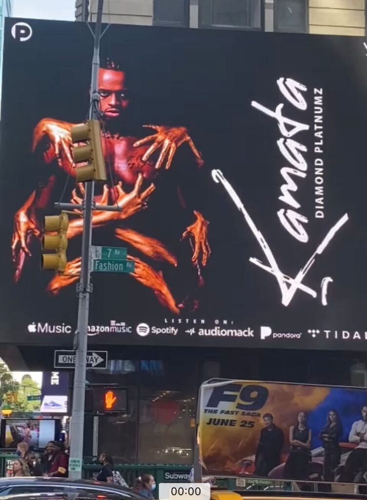 Kamata: Diamond Platnumz’s new song debuts on New York Times Square Bilboard 15